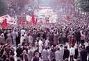 Foule, manifestation à Paris années 70
