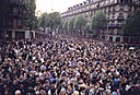 Foule, manif à Paris, années 70