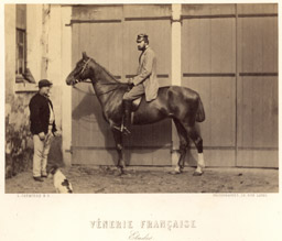 Cavalier portrait équestre c1860 par Léon Crémière