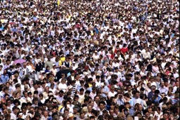 Foule en été