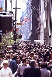 Foule à New-York - années 70