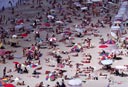 Foule, plage de Biarritz