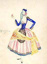 Paysanne - Costume de scène de Music-Hall par José de Zamora